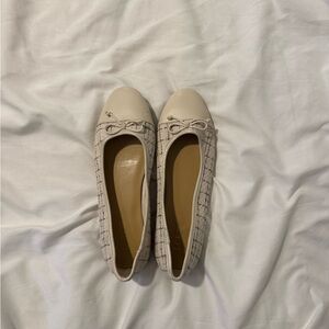 Chic Beige and Cream Ballet Flats